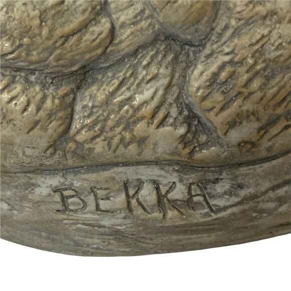 Otter & Baby Pottery Sculpture Vintage Sweet Bekka Mount ST Helen's Ash USA 80s - Picture 5 of 16